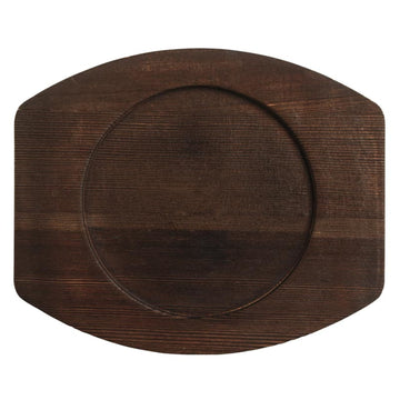 Libbey CIS-17TR Wood Underliner, 7" x 8 1/2", Brown, 6/Case - Default Title