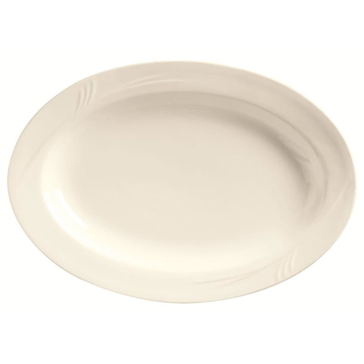 Libbey END-34 Endurance China Platter, 9 1/2" x 13 1/2", Ivory, 12/Case - Default Title
