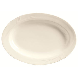 Libbey END-34 Endurance China Platter, 9 1/2" x 13 1/2", Ivory, 12/Case - Default Title