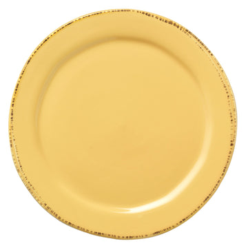 Libbey FH-602B Farmhouse Porcelain Plate, 9" Diameter, Yellow, 12/Case - Default Title
