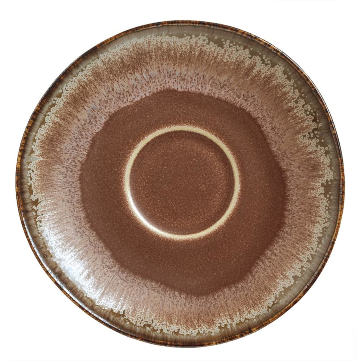 Libbey HEDON Hedonite Porcelain Saucer, 5 5/8" Diameter, 12/Case - Brown