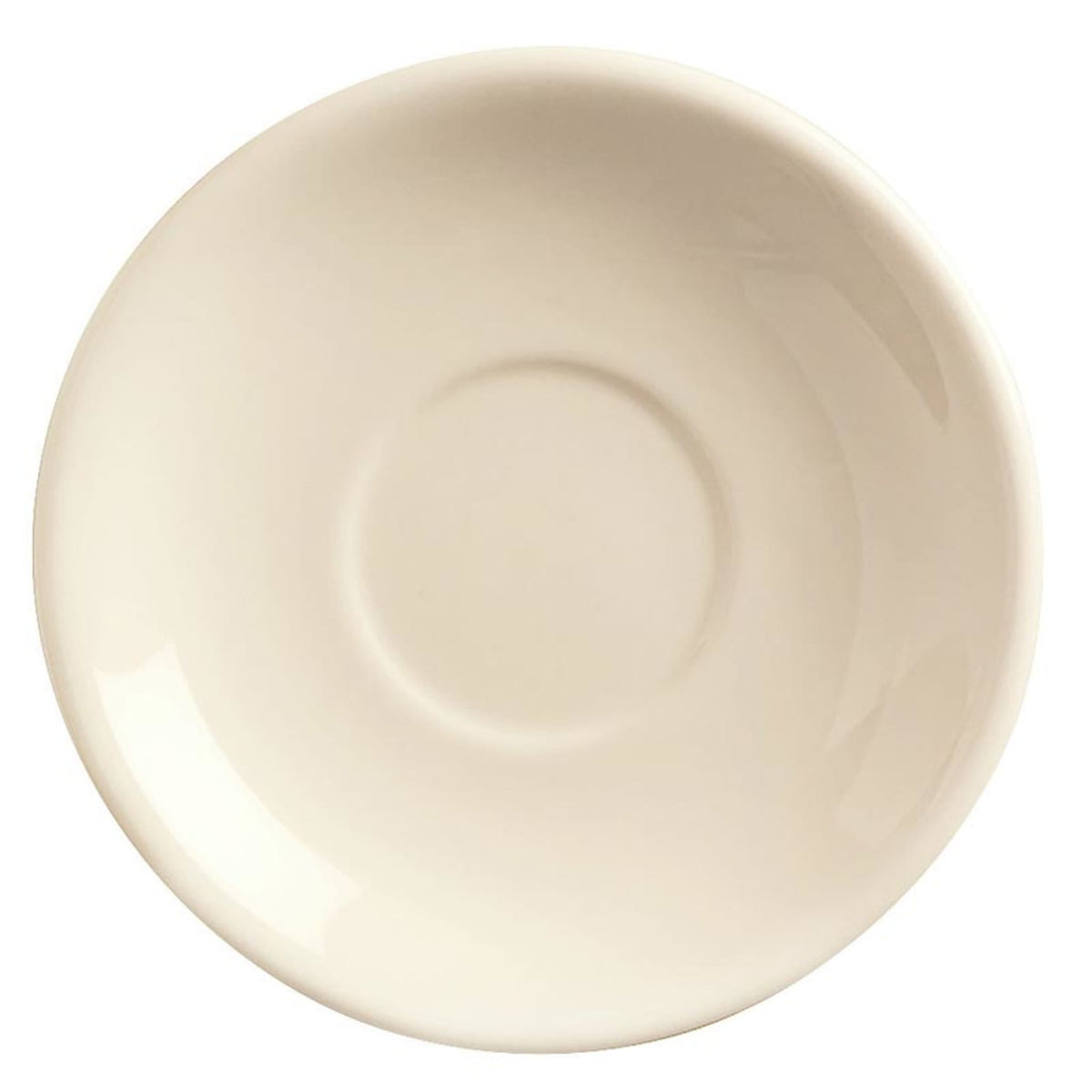 Libbey PWC-36 Stoneware Saucer, 4 7/8" Diameter, Ivory, 36/Case - Default Title