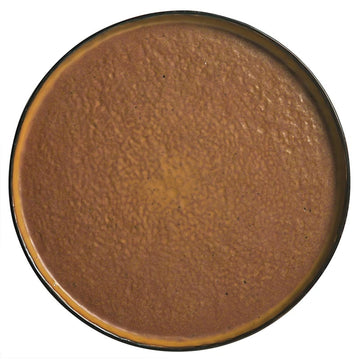 Libbey Los Ranchos Stoneware Tray, 10 3/4" Diameter, 12/Case - Brown