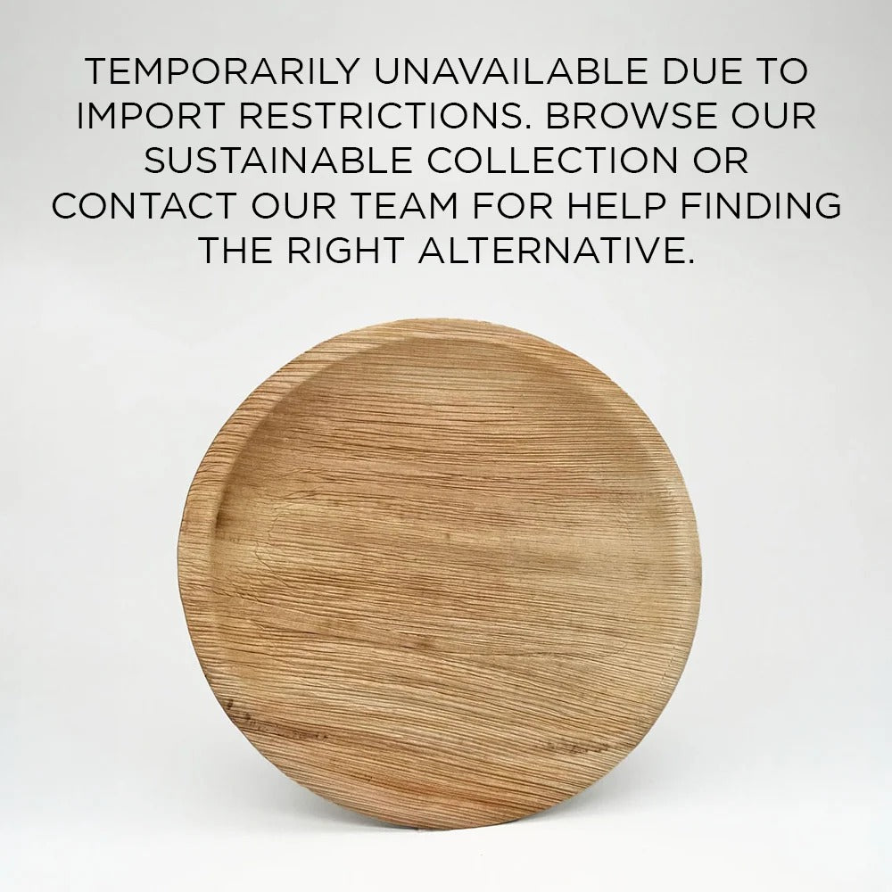 VerTerra LTD 01-01-25B Palm Leaves Plate, 9" Diameter, Brown, 300/Case - photo 2
