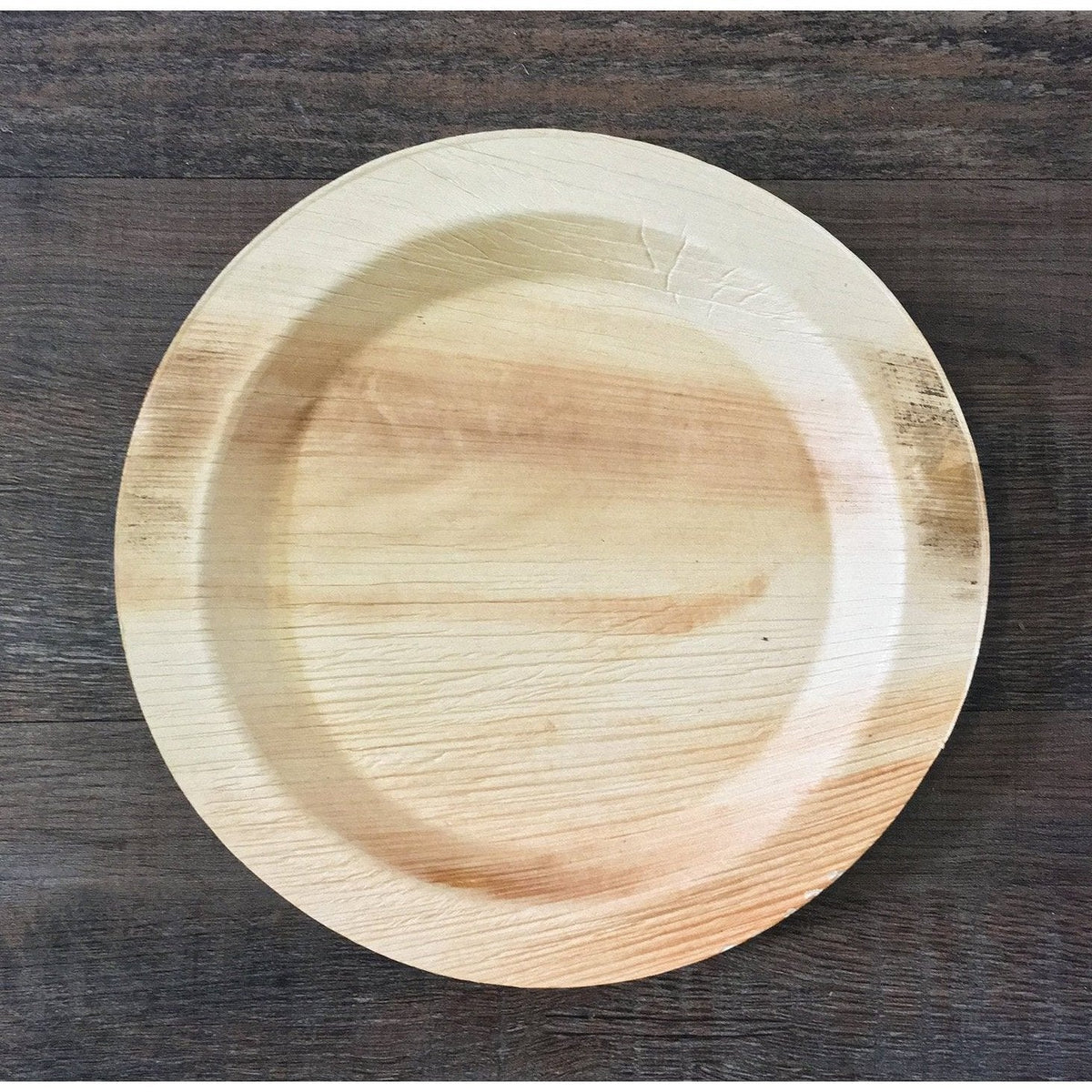 VerTerra LTD 01-33-25B Palm Leaves Plate, 9" Diameter, Brown, 300/Case - photo 5