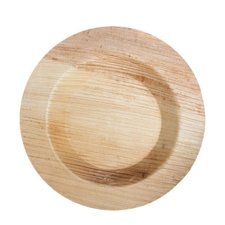 VerTerra LTD 01-33-25B Palm Leaves Plate, 9" Diameter, Brown, 300/Case - Default Title