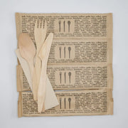 VerTerra LTD Wood Cutlery Set, 7 1/4" Long, Brown - photo 2