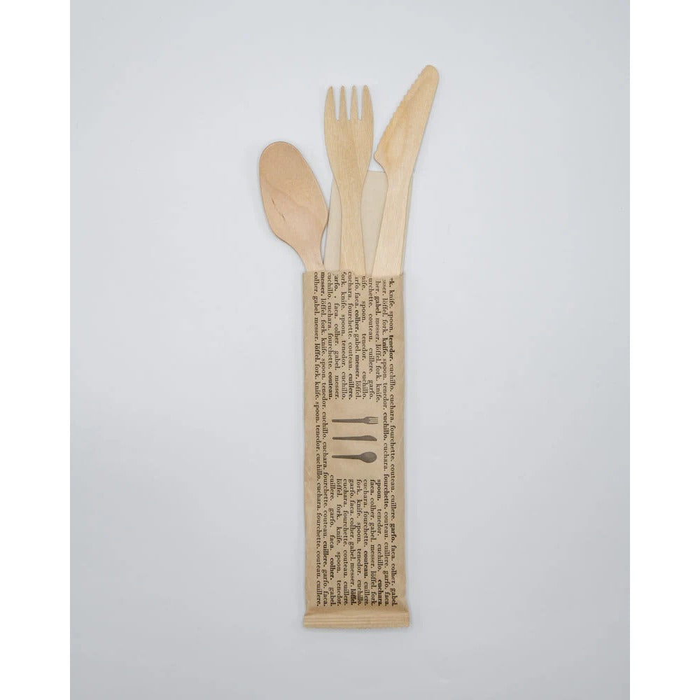 VerTerra LTD Wood Cutlery Set, 7 1/4" Long, Brown - photo 3