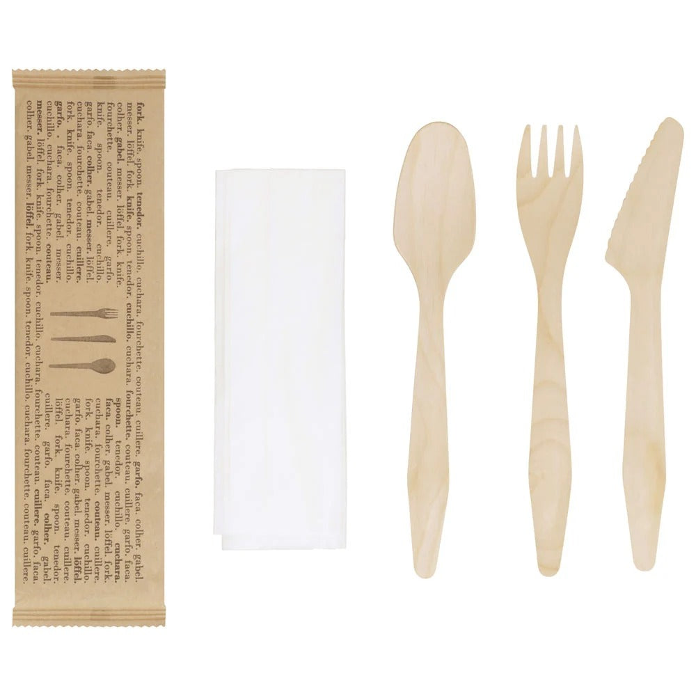 VerTerra LTD Wood Cutlery Set, 7 1/4" Long, Brown - photo 4