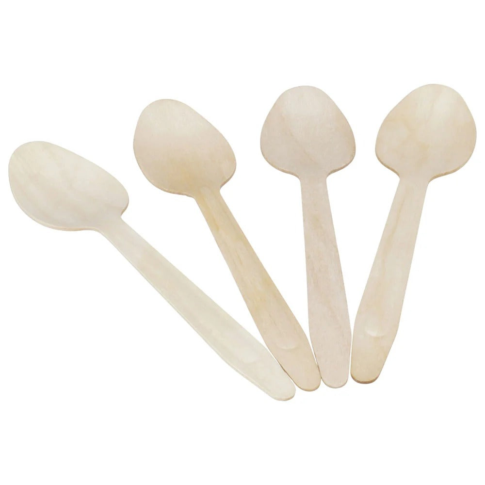 VerTerra LTD VT-E2 Wood Cutlery Set, 6" Long, Brown - Spoon 1,000/Case