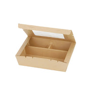 VerTerra LTD VT-PBW-9X7-3C Kraft Paperboard Bento Box, 7" x 9", 200/Case - photo 4