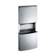 American Specialties, Inc. 10-204623 Stainless Steel Waste Receptacle, 350 - 475 Towels, Silver - 12 3/4"