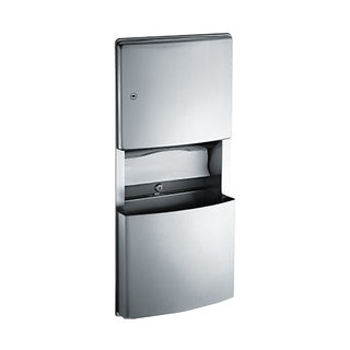 American Specialties, Inc. 10-204623 Stainless Steel Waste Receptacle, 350 - 475 Towels, Silver - 12 3/4"