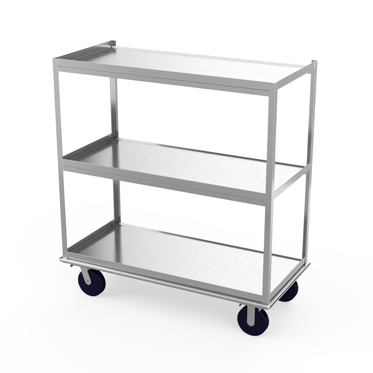 Winholt BNQT Stainless Steel Banquet Cart, 60" Wide, Silver - 3 Shelves