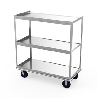 Winholt BNQT Stainless Steel Banquet Cart, 60" Wide, Silver - 3 Shelves