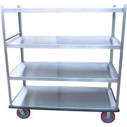 Winholt BNQT Stainless Steel Banquet Cart, 60" Wide, Silver - 4 Shelves