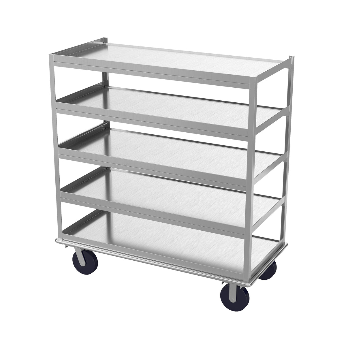 Winholt BNQT Stainless Steel Banquet Cart, 60" Wide, Silver - 5 Shelves