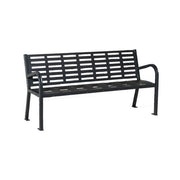 Paris Site Furnishings 460 Lasting Impressions Park Bench, 33 1/8" High, Black - 48"