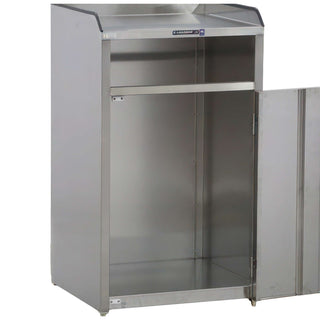 Lakeside 4310 Stainless Steel Waste Station, 35 gal., Silver - Default Title