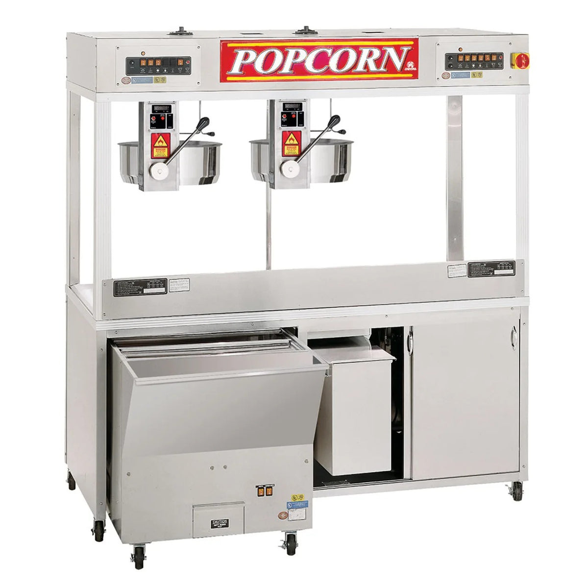 Cretors M560D1E-71OX-X Twin Kettle Popper, 72" Wide, 120/208V - Default Title