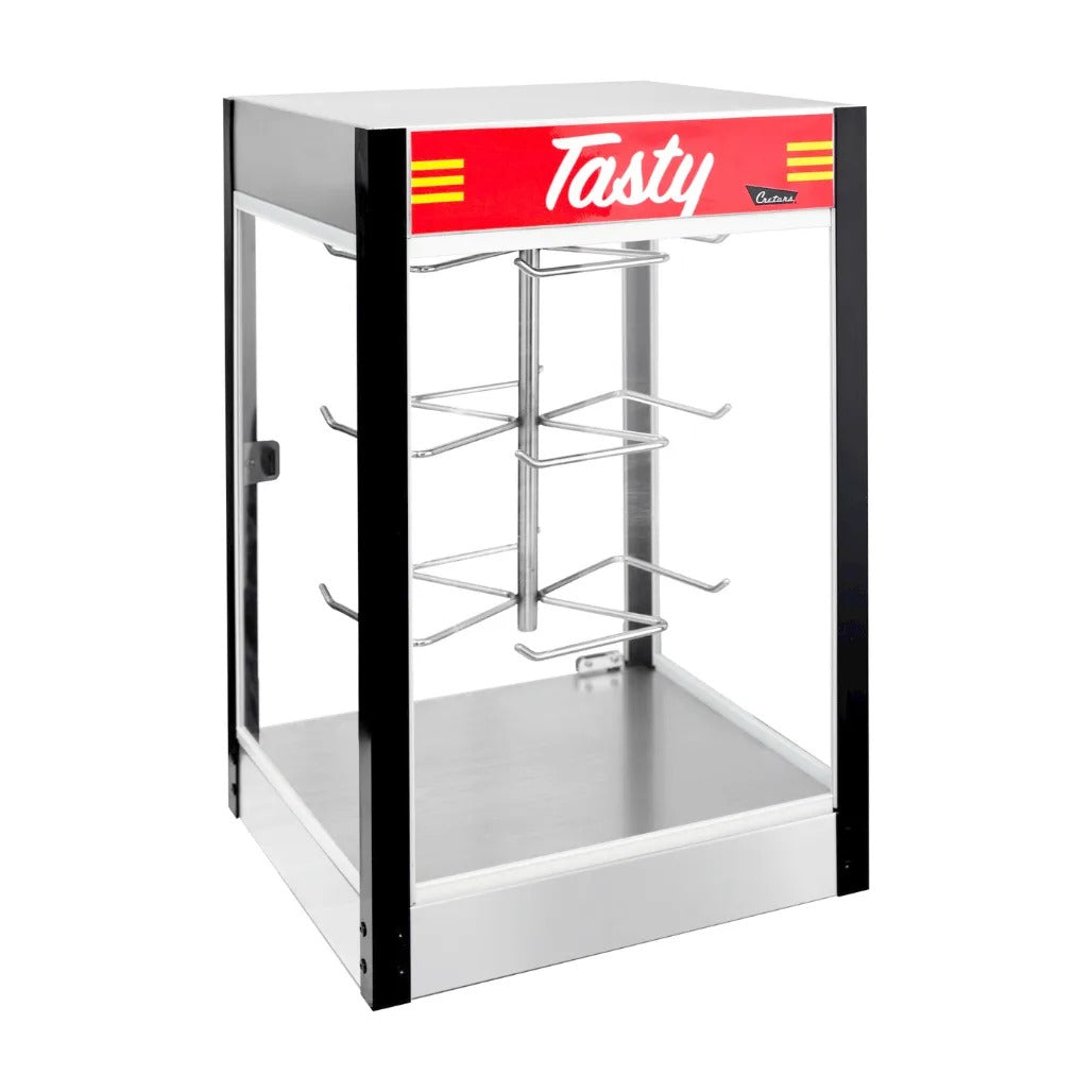 Cretors Display Cabinet, 14 1/4" Wide, 120V - Clear Red Silver
