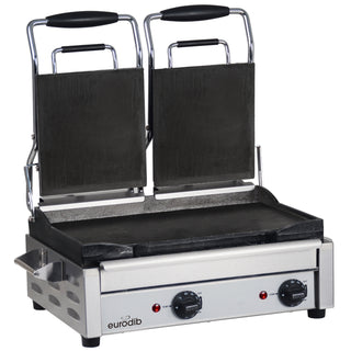 Eurodib Panini Grill, Dual, 220V - SFE02360 Smooth 17" 9 1/4" 2900W