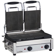 Eurodib Panini Grill, Dual, 220V - SFE02365 Grooved 18" 11" 2900W