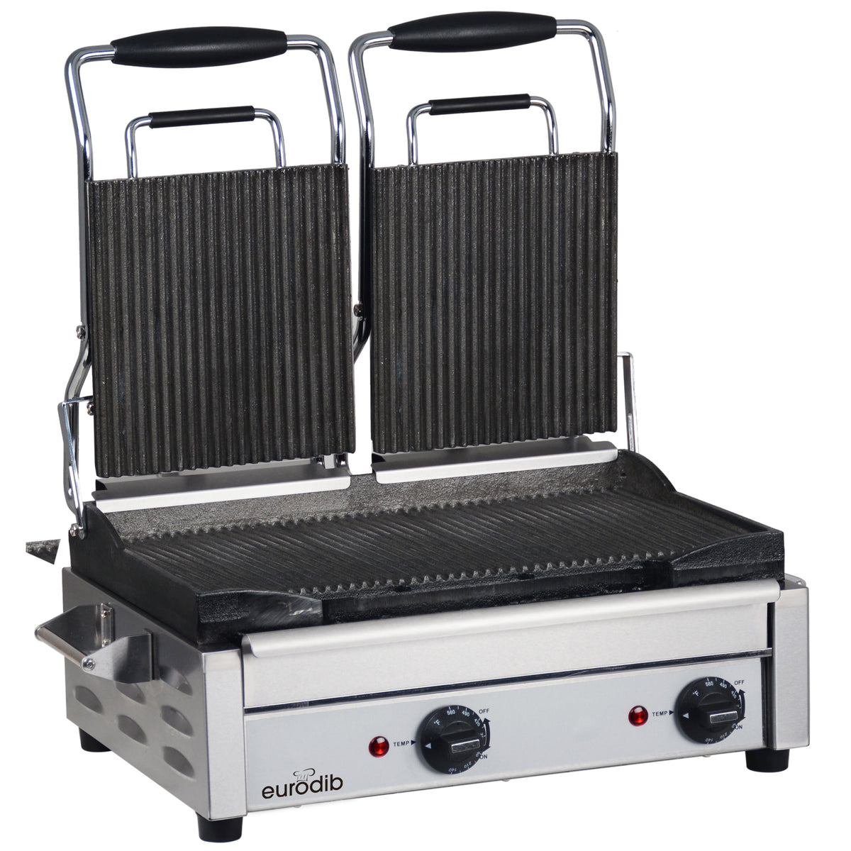 Eurodib Panini Grill, Dual, 220V - SFE02365 Grooved 18" 11" 2900W
