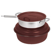 Spring USA Seasons Stainless Steel Induction Chafer, 6 qt. - Merlot Chrome Accents 2385-367-6