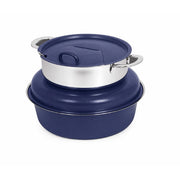 Spring USA Seasons Stainless Steel Induction Chafer, 6 qt. - Sapphire Chrome Accents 2385-467-6