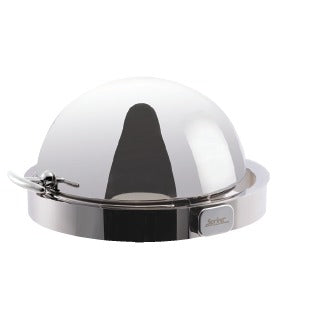 Spring USA 2547 Rondo Stainless Steel Electric Chafer, 8 qt., 110-120V - Chrome Accent Mirrored Stainless Steel