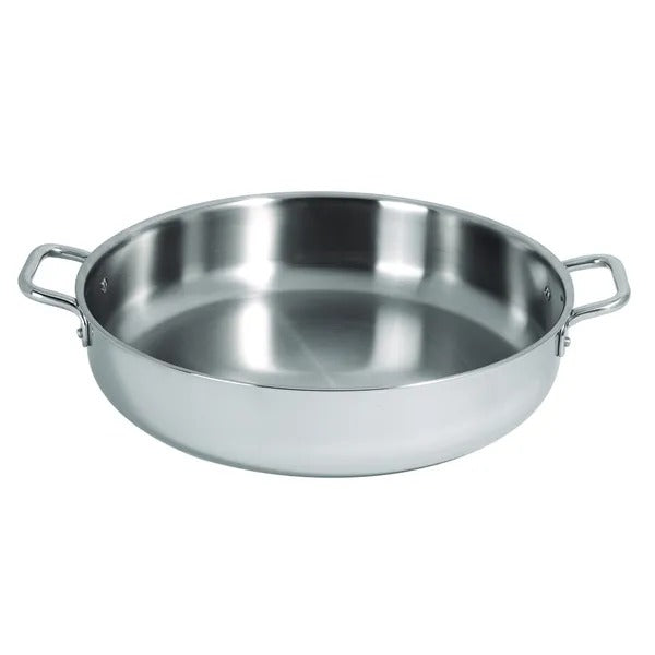 Spring USA 8460-60/40A Primo Paella Pan, 10 qt., Silver - Default Title