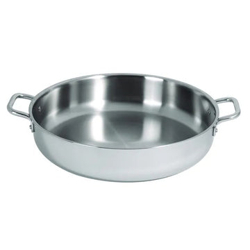 Spring USA 8460-60/40A Primo Paella Pan, 10 qt., Silver - Default Title