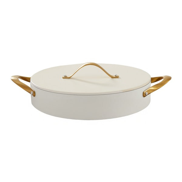 Spring USA 8756 Ambassador Cast Aluminum Casserole Pan, 4 qt. - Gold Ivory