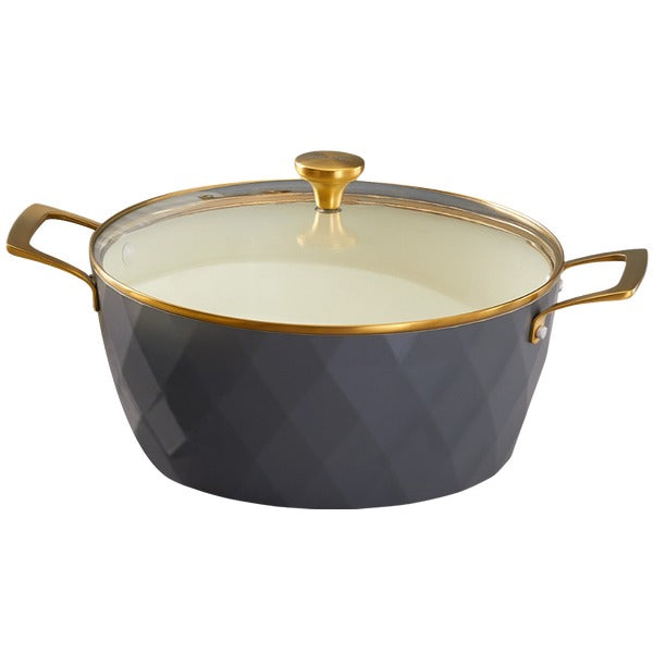 Spring USA 8858 Venice Cast Aluminum Casserole Pan, 7.4 qt. - Gold Gray
