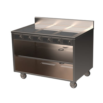 Spring USA BOH Mobile Cart, 48" Wide, Silver - 10.8kW