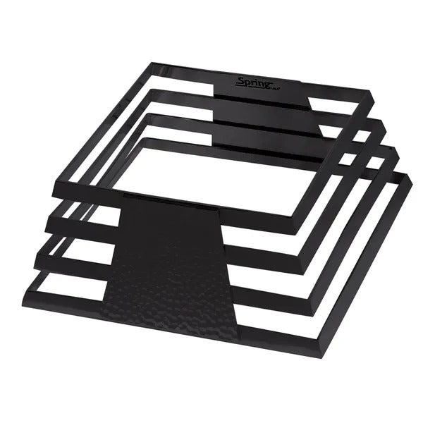 Spring USA XC1124 Xcessories Stainless Steel Display Riser, 8" x 8" - Black