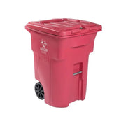 Toter Heavy Duty Plastic Waste Cart, Red - 96 gal.