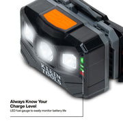 Klein Tools Plastic Headlamp, 3 1/8" x 1 3/8" - Black Orange