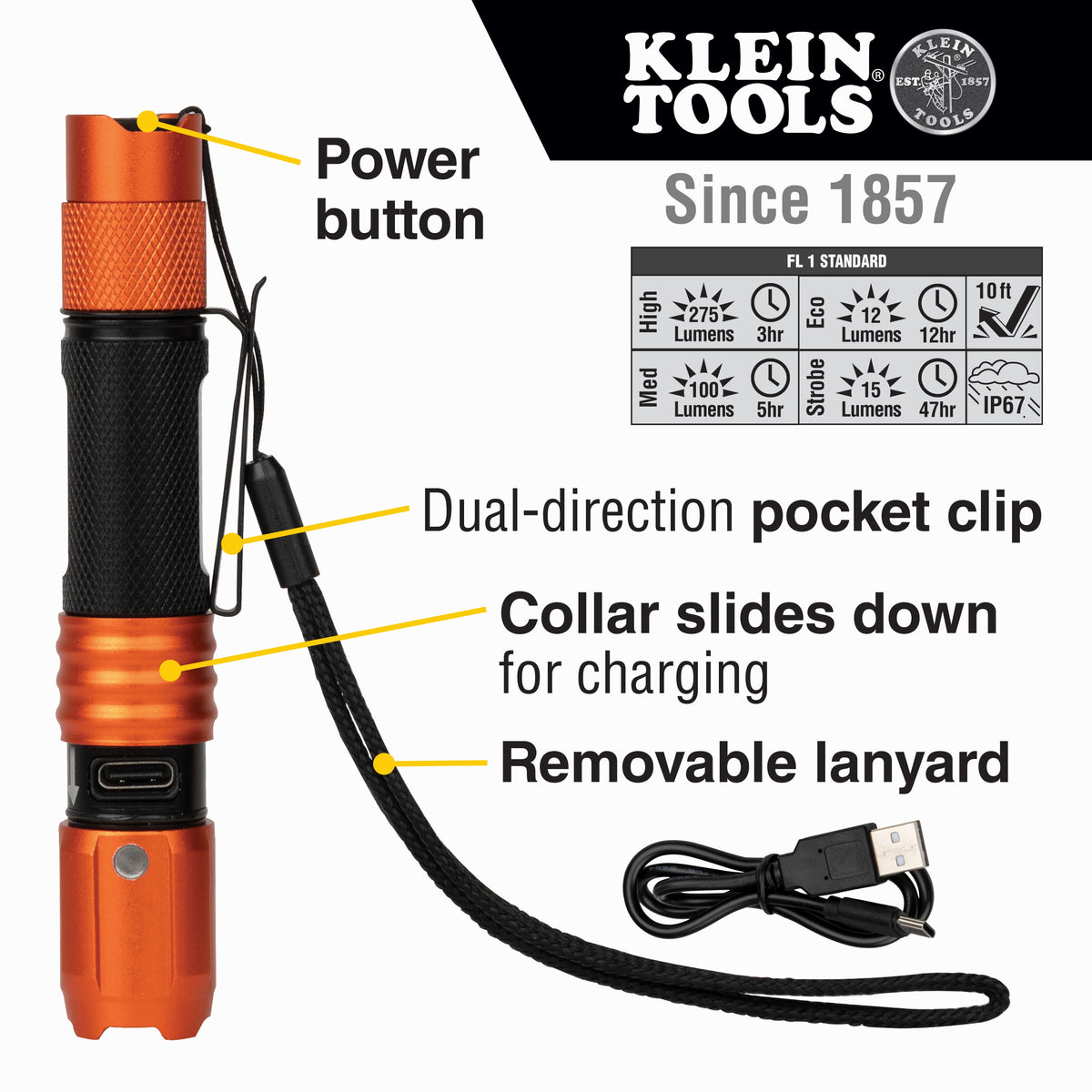 Klein Tools 56411 Aluminum Pocket Light, 3/4" x 4 1/4" - Default Title