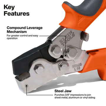 Klein Tools 86528 Snap Lock Punch, 3 1/2" x 8 7/16" - Default Title