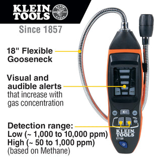 Klein Tools ET120 Gas Leak Detector, 1 3/4" x 28 5/16" - Default Title