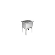 Just Manufacturing J127B Stainless Steel Tub Sink, 27" x 27", Silver - Default Title