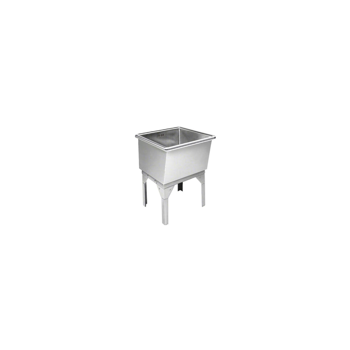 Just Manufacturing J127B Stainless Steel Tub Sink, 27" x 27", Silver - Default Title