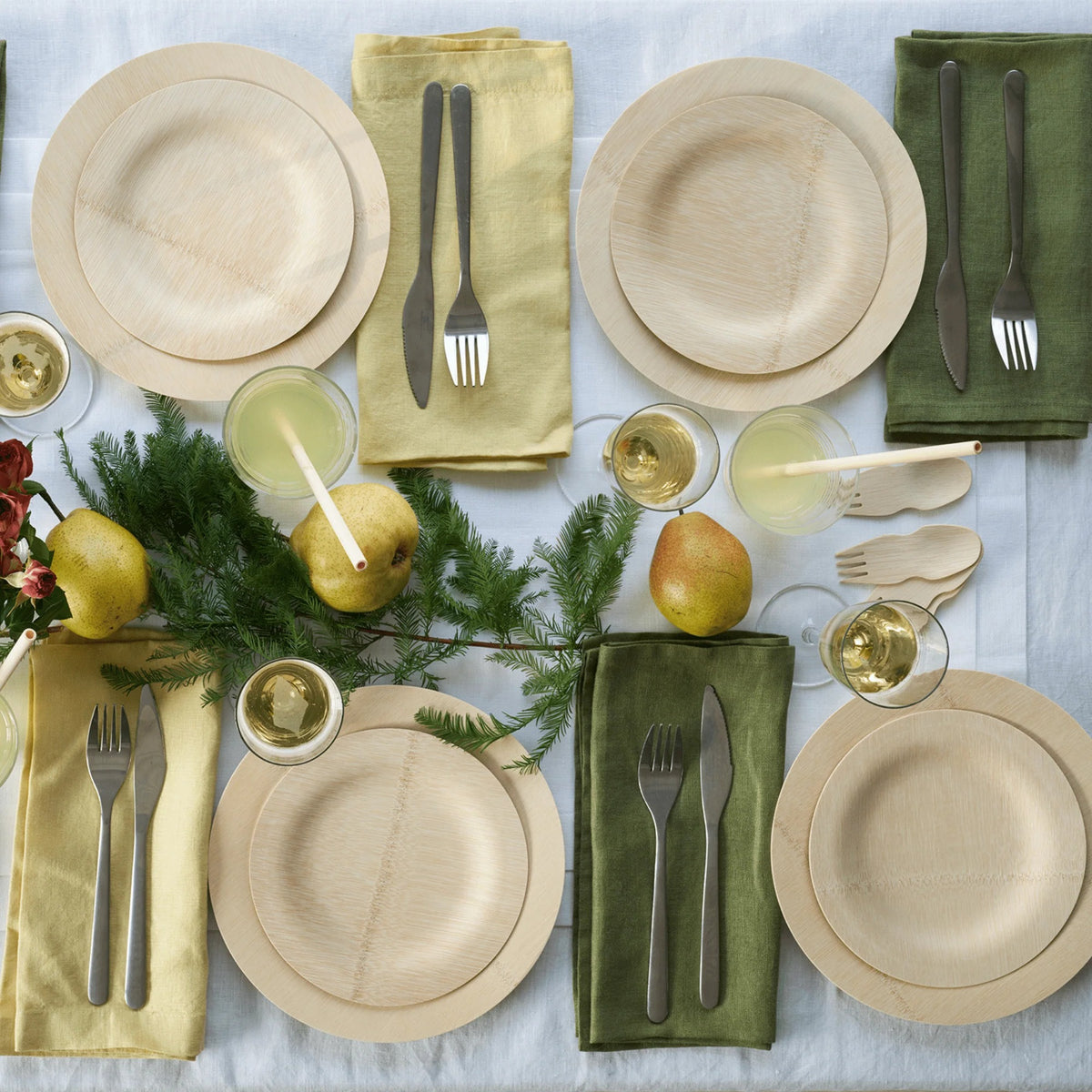 Bambu Bamboo Plate, Beige, 25/Pack - photo 3