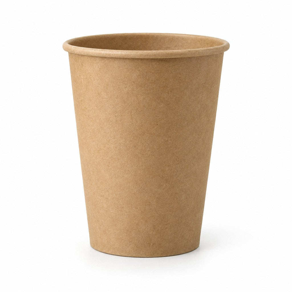 New Roots Double Wall Paper Hot Cup, Kraft, 25/Pack