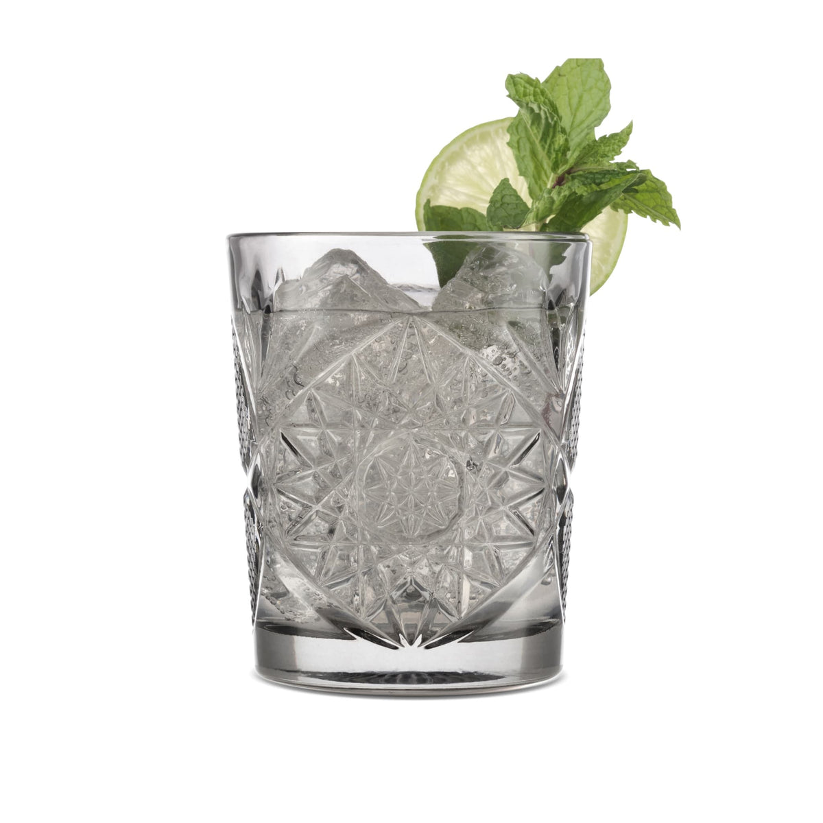 Libbey 5632 Hobstar Old Fashioned Glass, 12 oz. - Gray