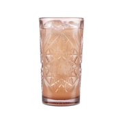 Libbey 5633 Hobstar Cooler Glass, 16 oz. - Pink