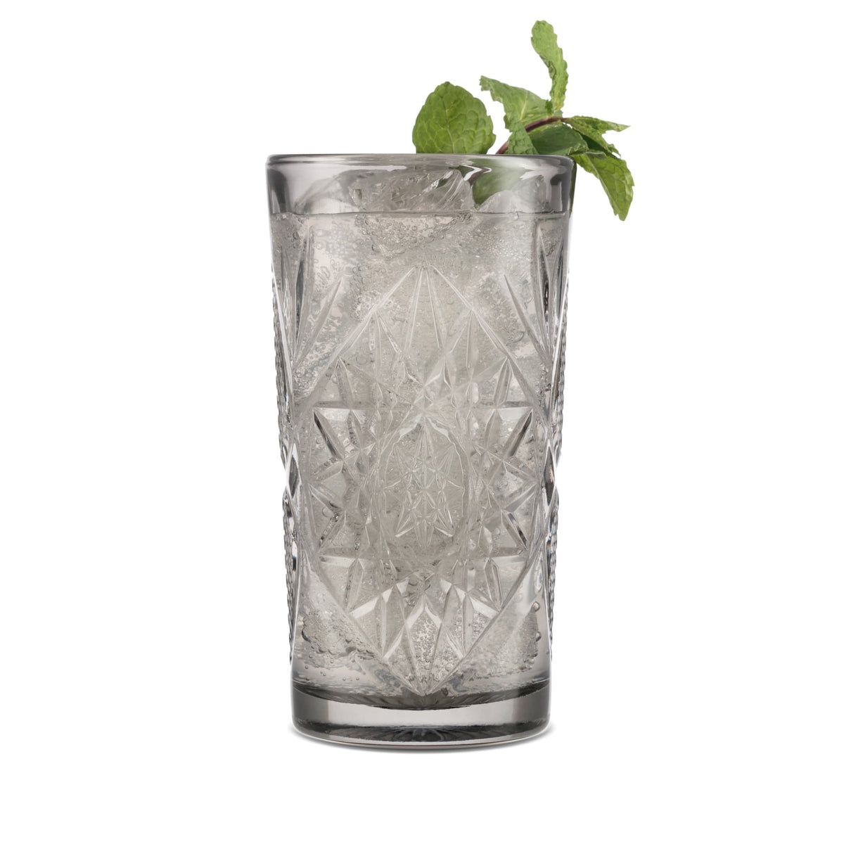 Libbey 5633 Hobstar Cooler Glass, 16 oz. - Gray