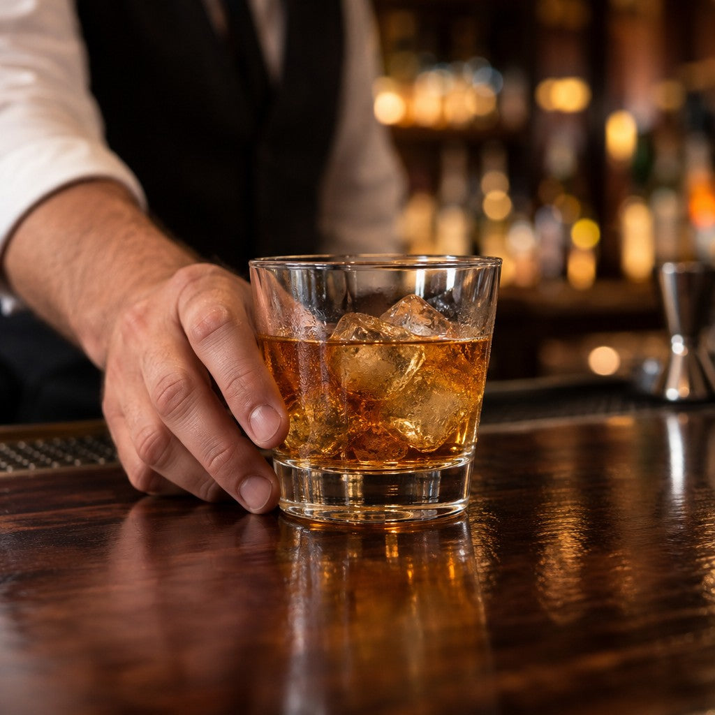 Acopa Select Old Fashioned Glass, Clear - in use